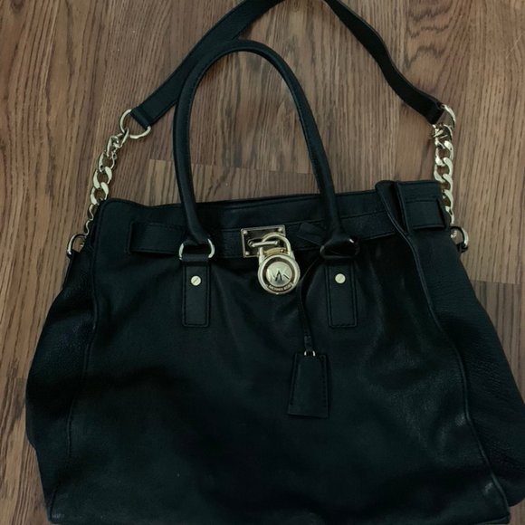 Michael Kors HAMILTON TOTE Black Leather - Picture 3 of 5